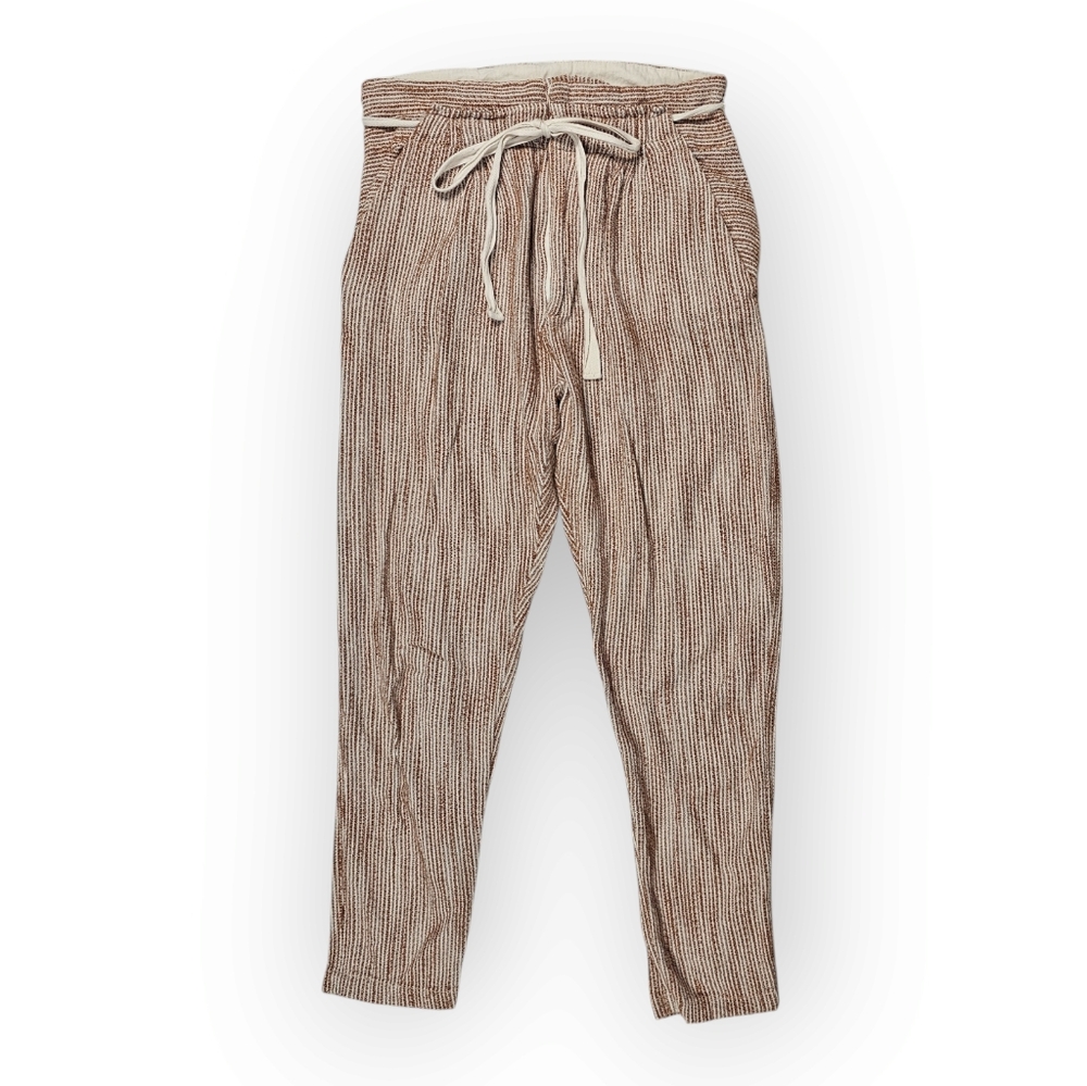 Free People Caraway Light‎ At Sunrise Cropped High Rise Striped Pants Women's 4